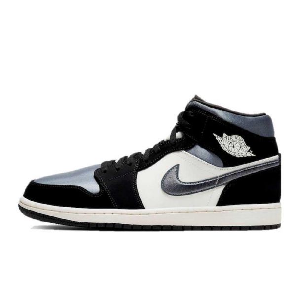 Nike Air Jordan 1 Mid Tops Satiinikengät Miehille Harmaa