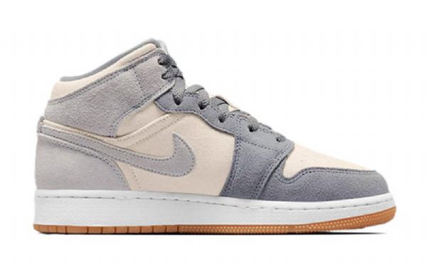 Nike Air Jordan 1 Mid Tops Se Gs Koripallokengät Miehille Harmaa