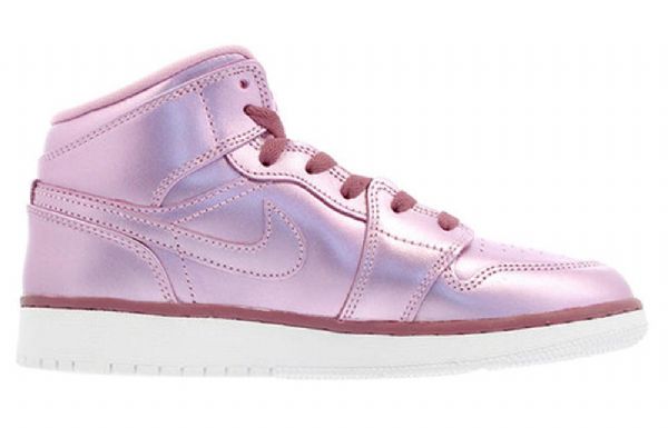 Nike Air Jordan 1 Mid Tops Se Gs Koripallokengät Miehille Pinkki