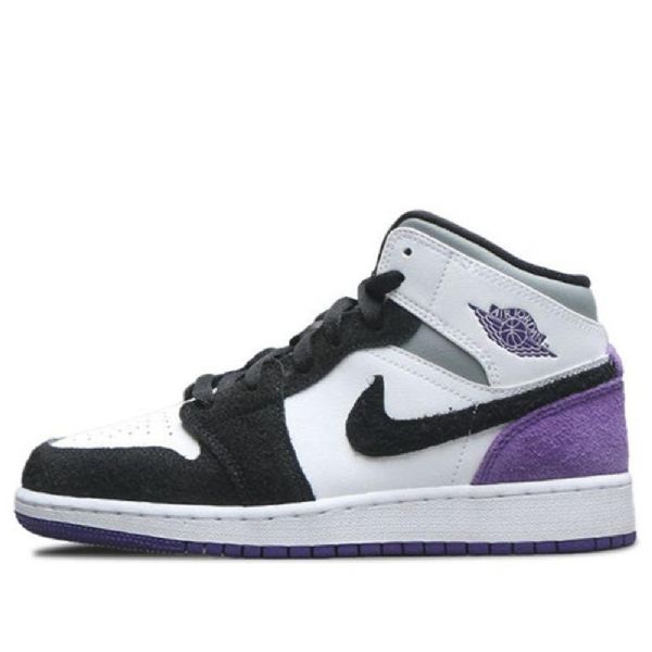 Nike Air Jordan 1 Mid Tops Se Gs Koripallokengät Miehille Purppura