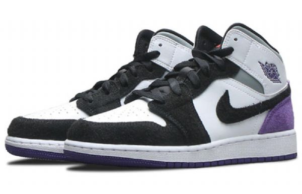 Nike Air Jordan 1 Mid Tops Se Gs Koripallokengät Miehille Purppura