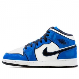 Nike Air Jordan 1 Mid Tops Se Gs Koripallokengät Miehille Sininen