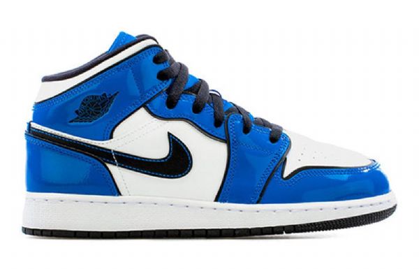 Nike Air Jordan 1 Mid Tops Se Gs Koripallokengät Miehille Sininen