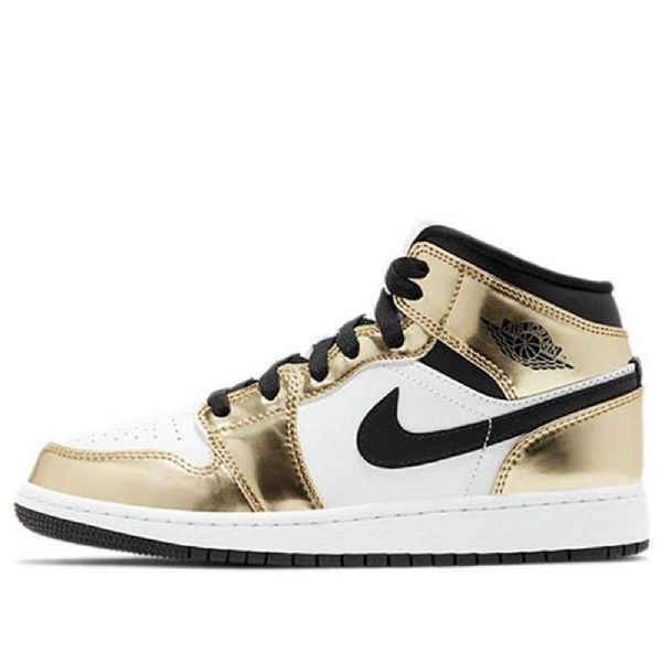 Nike Air Jordan 1 Mid Tops Se Gs Koripallokengät Miesten Kulta
