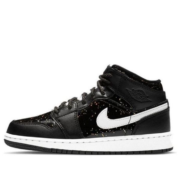 Nike Air Jordan 1 Mid Tops Se Gs Koripallokengät Miesten Musta