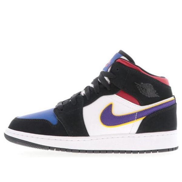 Nike Air Jordan 1 Mid Tops Se Gs Koripallokengät Miesten Musta Sininen