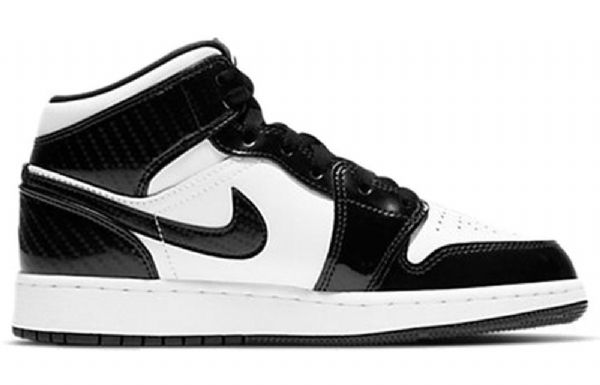 Nike Air Jordan 1 Mid Tops Se Gs Koripallokengät Miesten Musta Valkoinen