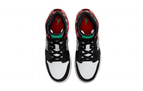 Nike Air Jordan 1 Mid Tops Se Gs Retro Koripallokengät Miehille Musta Punainen