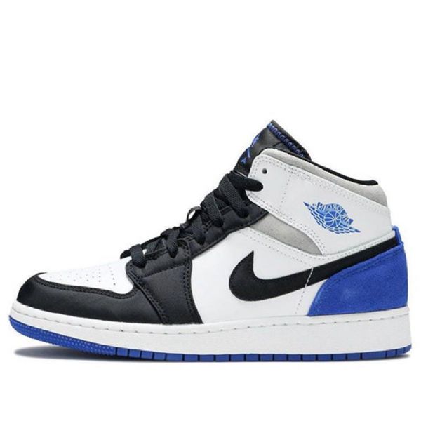 Nike Air Jordan 1 Mid Tops Se Gs Retro Koripallokengät Miehille Royal Sininen Musta