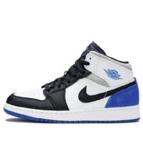 Nike Air Jordan 1 Mid Tops Se Gs Retro Koripallokengät Miehille Royal Sininen Musta