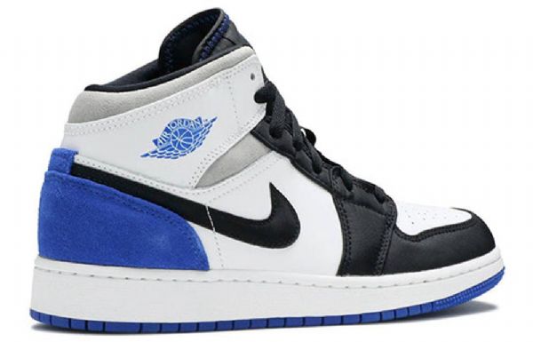 Nike Air Jordan 1 Mid Tops Se Gs Retro Koripallokengät Miehille Royal Sininen Musta
