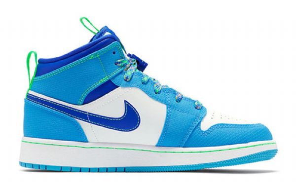 Nike Air Jordan 1 Mid Tops Se Gs Retro Koripallokengät Miehille Sininen Valkoinen