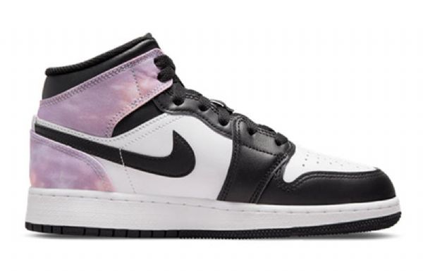 Nike Air Jordan 1 Mid Tops Se Gs Zen Master Kengät Miehille Purppura Musta Valkoinen