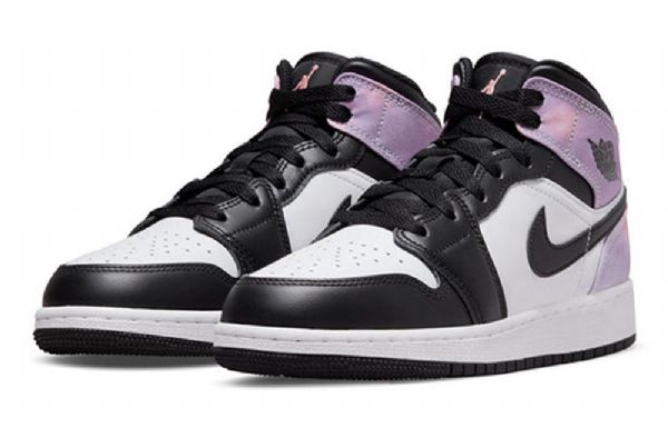 Nike Air Jordan 1 Mid Tops Se Gs Zen Master Kengät Miehille Purppura Musta Valkoinen