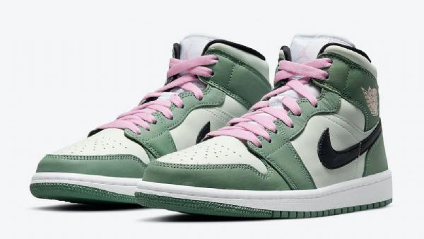 Nike Air Jordan 1 Mid Tops Se Hollantilaiset Miesten Kengät Vihreä