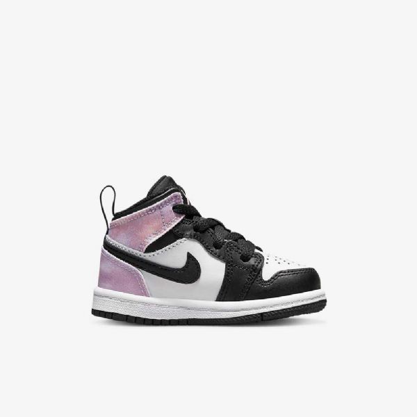 Nike Air Jordan 1 Mid Tops Se Kengät Lapsille Musta Valkoinen Coral