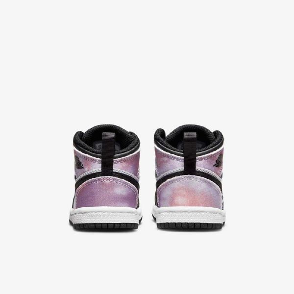 Nike Air Jordan 1 Mid Tops Se Kengät Lapsille Musta Valkoinen Coral