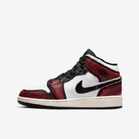 Nike Air Jordan 1 Mid Tops Se Kengät Lapsille Mustavalkoinen