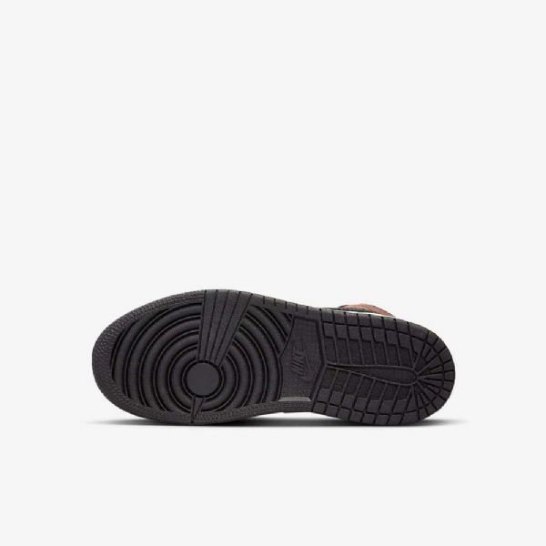 Nike Air Jordan 1 Mid Tops Se Kengät Lapsille Mustavalkoinen