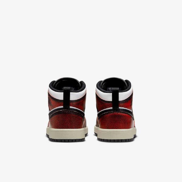 Nike Air Jordan 1 Mid Tops Se Kengät Lapsille Mustavalkoinen