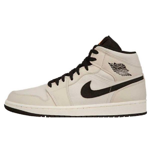 Nike Air Jordan 1 Mid Tops Se Kengät Miehille Beige Musta