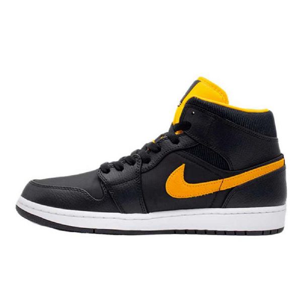 Nike Air Jordan 1 Mid Tops Se Kengät Miehille Musta Kulta