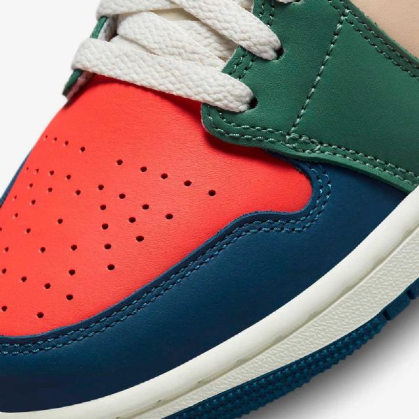 Nike Air Jordan 1 Mid Tops Se Kengät Naisille Sininen Punainen
