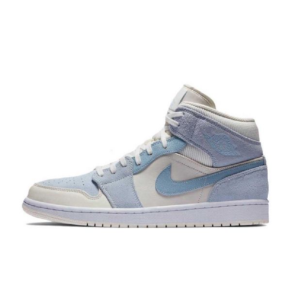Nike Air Jordan 1 Mid Tops Se Miesten Kengät Vaaleansininen Valkoinen