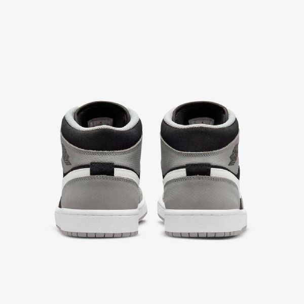Nike Air Jordan 1 Mid Tops Se Naisten Kengät Musta Valkoinen Vaaleanharmaa Punainen