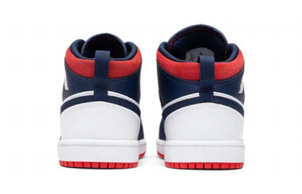 Nike Air Jordan 1 Mid Tops Se Ps Retro Koripallokengät Lapsille Laivastonvalkoinen