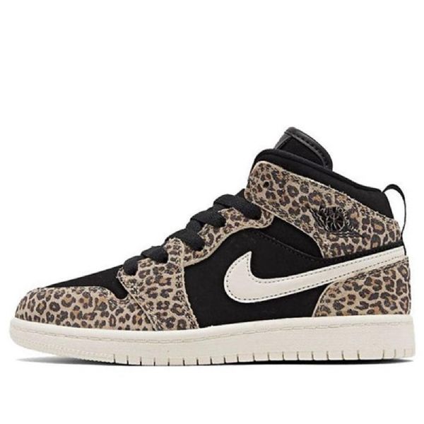 Nike Air Jordan 1 Mid Tops Se Ps Retro Koripallokengät Miehille Leopard