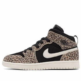 Nike Air Jordan 1 Mid Tops Se Ps Retro Koripallokengät Miehille Leopard