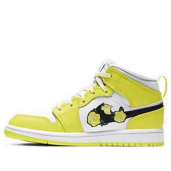 Nike Air Jordan 1 Mid Tops Se Ps Retro Koripallokengät Miehille Pinkki Keltainen