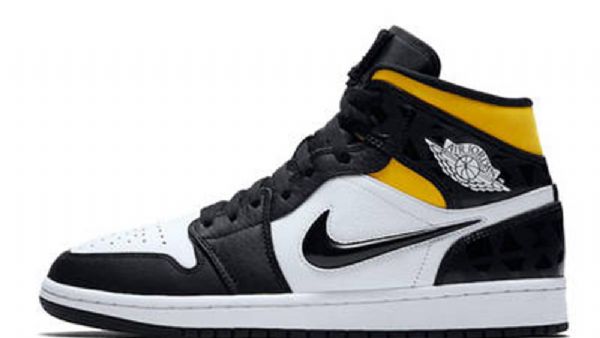 Nike Air Jordan 1 Mid Tops Se Quai 54 Miesten Kengät Musta Valkoinen