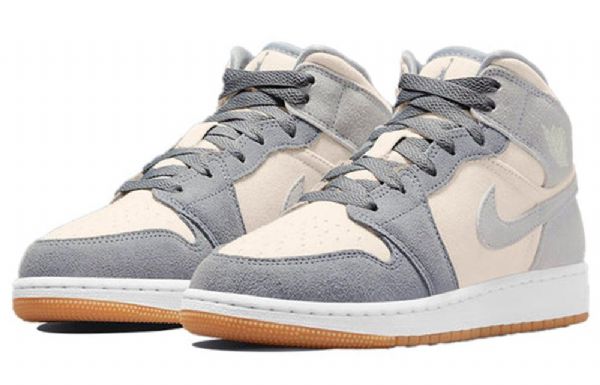 Nike Air Jordan 1 Mid Tops Se Retro Koripallokengät Miehille Harmaa