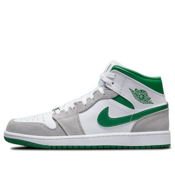 Nike Air Jordan 1 Mid Tops Se Retro Koripallokengät Miehille Harmaa Vihreä