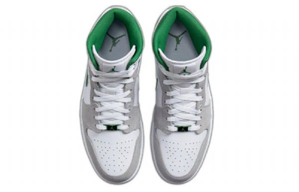 Nike Air Jordan 1 Mid Tops Se Retro Koripallokengät Miehille Harmaa Vihreä