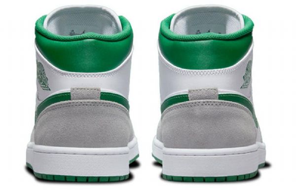 Nike Air Jordan 1 Mid Tops Se Retro Koripallokengät Miehille Harmaa Vihreä