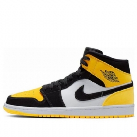 Nike Air Jordan 1 Mid Tops Se Retro Koripallokengät Miehille Keltainen