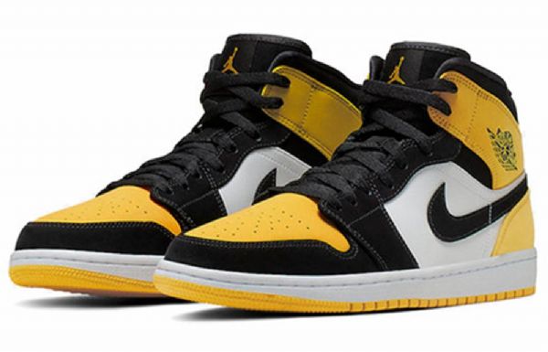 Nike Air Jordan 1 Mid Tops Se Retro Koripallokengät Miehille Keltainen