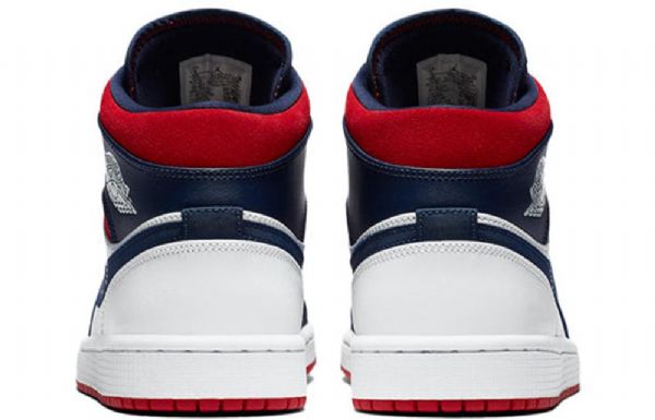 Nike Air Jordan 1 Mid Tops Se Retro Koripallokengät Miehille Laivastonvalkoinen