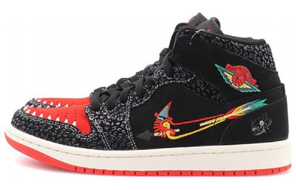 Nike Air Jordan 1 Mid Tops Se Retro Koripallokengät Miehille Musta