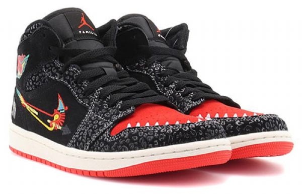 Nike Air Jordan 1 Mid Tops Se Retro Koripallokengät Miehille Musta
