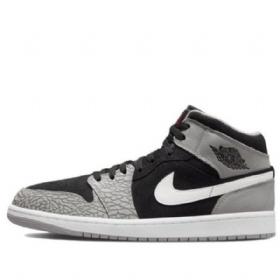 Nike Air Jordan 1 Mid Tops Se Retro Koripallokengät Miehille Musta Harmaa