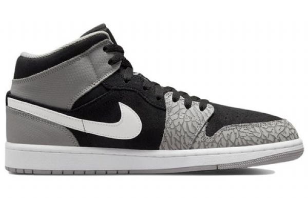 Nike Air Jordan 1 Mid Tops Se Retro Koripallokengät Miehille Musta Harmaa