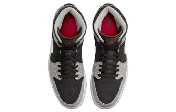 Nike Air Jordan 1 Mid Tops Se Retro Koripallokengät Miehille Musta Harmaa