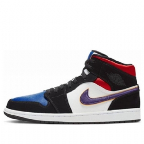 Nike Air Jordan 1 Mid Tops Se Retro Koripallokengät Miehille Musta Sininen