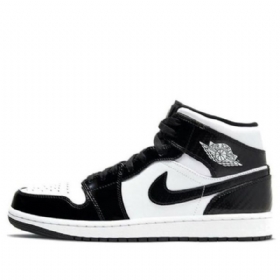 Nike Air Jordan 1 Mid Tops Se Retro Koripallokengät Miehille Musta Valkoinen