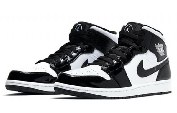 Nike Air Jordan 1 Mid Tops Se Retro Koripallokengät Miehille Musta Valkoinen