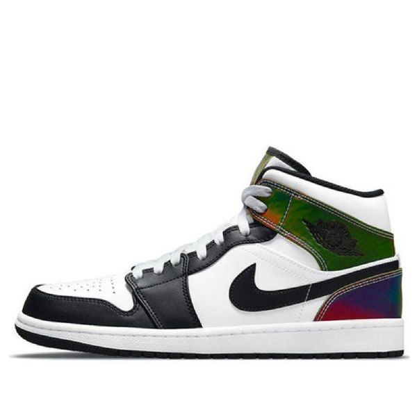 Nike Air Jordan 1 Mid Tops Se Retro Koripallokengät Miehille Musta Valkoinen